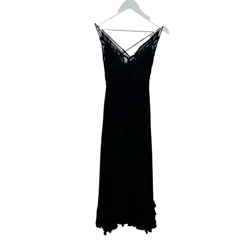 Free People Adella Lace Midi Length Dress - S/P